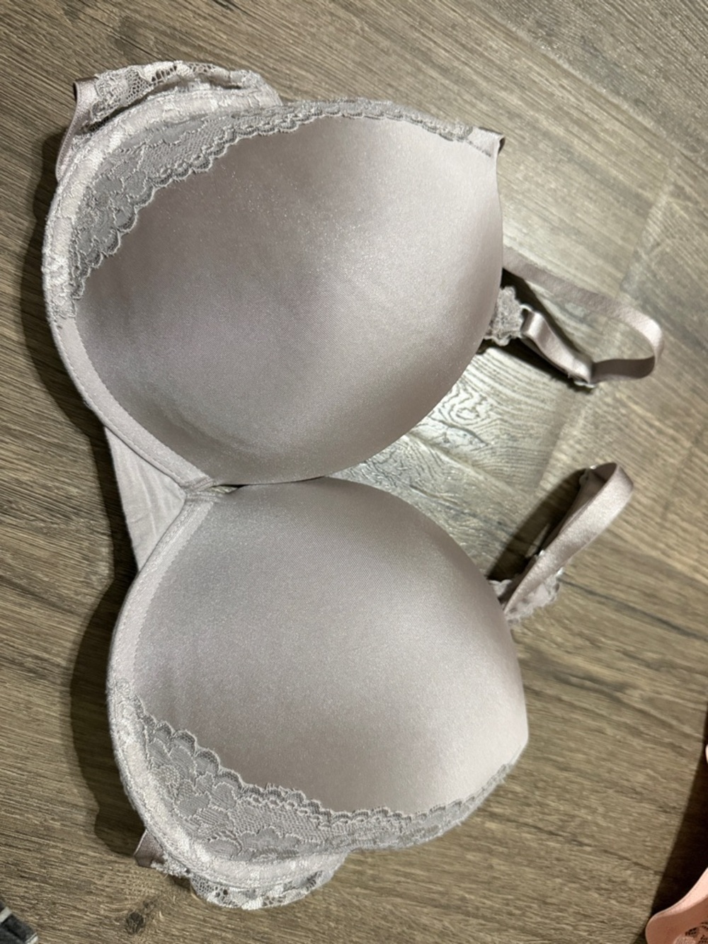 Apt. 9 Women Blush Lace trim plunge  Demi pushup Bra